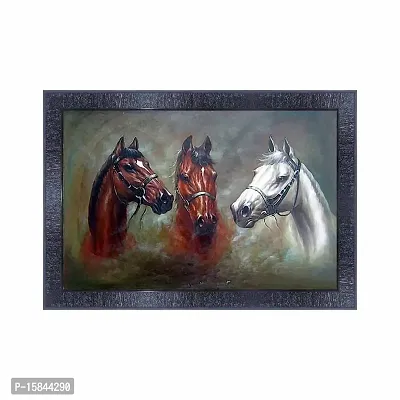 pnf Vastu Horse Frames Wood Photo Frames with Acrylic Sheet (Glass) 3392-(10 * 14inch,Multicolour,Synthetic)-thumb0