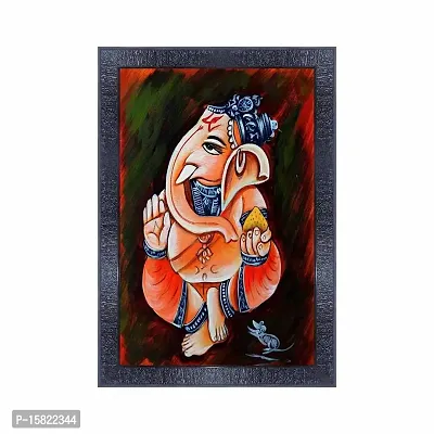 pnf Ganesh Wall Painting Synthetic frame-3060(10 * 14inch,Multicolour,Synthetic)