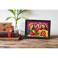 PnF Lord Jesus Religious Wood Photo Frames with Acrylic Sheet (Glass) for Worship/Pooja(photoframe,Multicolour,8x6inch)-6618-thumb1