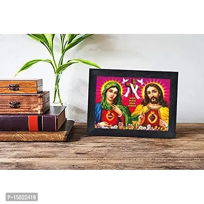 PnF Lord Jesus Religious Wood Photo Frames with Acrylic Sheet (Glass) for Worship/Pooja(photoframe,Multicolour,8x6inch)-6618-thumb2