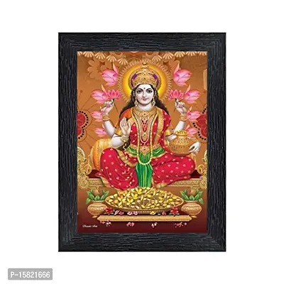 PnF Diwali Puja (laxmiji, Ganeshji,Saraswatiji) Religious Wood Photo Frames with Acrylic Sheet (Glass) for Worship/Pooja(photoframe,Multicolour,8x6inch) 22526, Medium