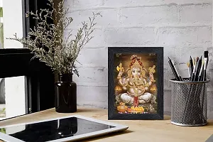 pnf Ganeshji Religious Wood Photo Frames with Acrylic Sheet (Glass) for Worship/Pooja(photoframe,Multicolour,6x8inch)-20376-thumb1