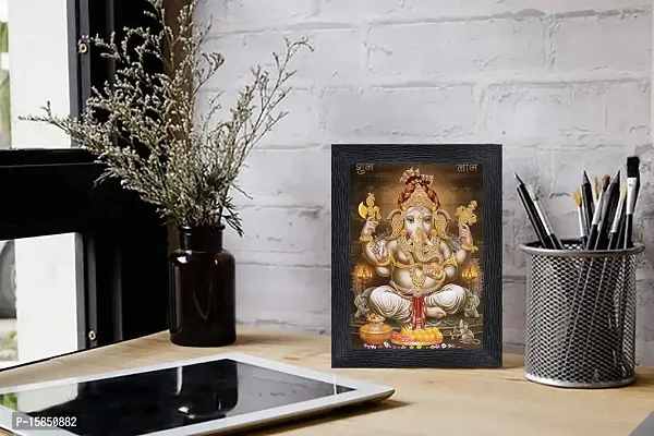 pnf Ganeshji Religious Wood Photo Frames with Acrylic Sheet (Glass) for Worship/Pooja(photoframe,Multicolour,6x8inch)-20376-thumb2