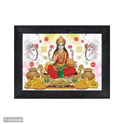 Generic PnF Diwali Puja (laxmiji, Ganeshji,Saraswatiji) Religious Wood Photo Frames with Acrylic Sheet (Glass) for Worship/Pooja(photoframe,Multicolour,8x6inch) 22087, Medium