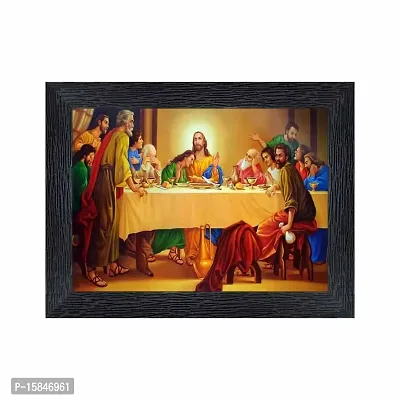 pnf Lord Jesus Religious Wood Photo Frames with Acrylic Sheet (Glass) for Worship/Pooja(photoframe,Multicolour,6x8inch)-5336