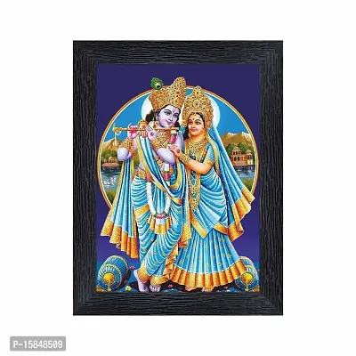 pnf Radha kishna Religious Wood Photo Frames with Acrylic Sheet (Glass) for Worship/Pooja(photoframe,Multicolour,6x8inch)-20423
