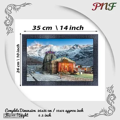 pnf Kedarnath Temple Religious Wood Photo Frames with Acrylic Sheet (Glass) for Worship/Pooja(10 * 14inch,Multicolour,Synthetic)-20789-thumb2