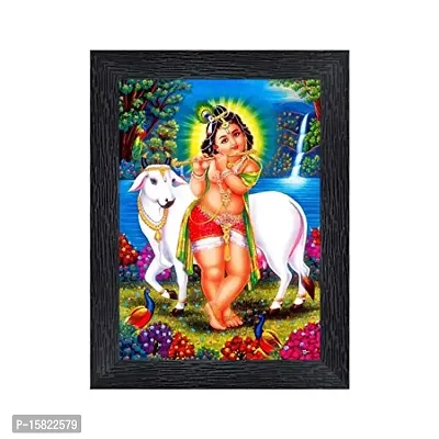 Generic PnF Bal Krishna (Baby) Religious Wood Photo Frames with Acrylic Sheet (Glass) for Worship/Pooja(photoframe,Multicolour,8x6inch)-22370-, Medium (PNF-22370-photoframe-5x7)