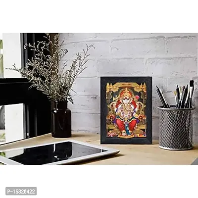 PnF Ganeshji Religious Wood Photo Frames with Acrylic Sheet (Glass) for Worship/Pooja(photoframe,Multicolour,8x6inch)-20157-thumb2