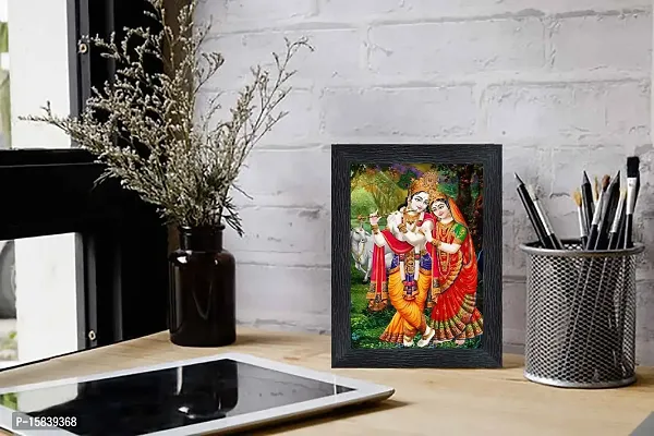 pnf Radha kishna Religious Wood Photo Frames with Acrylic Sheet (Glass) for Worship/Pooja(photoframe,Multicolour,6x8inch)-20071-thumb2