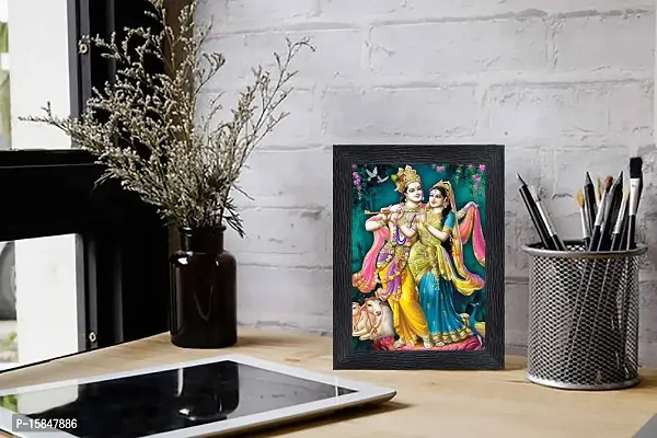 pnf Radha kishna Religious Wood Photo Frames with Acrylic Sheet (Glass) for Worship/Pooja(photoframe,Multicolour,6x8inch)-20025-thumb2