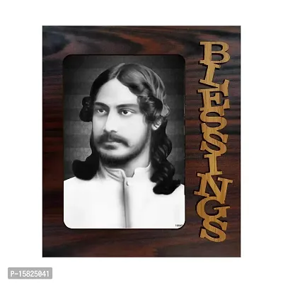 pnf Rabindranath Tagore Wood Photo Frames with Acrylic Sheet (Glass)(9 * 7.75inch, Multicolor, MDF)-19849