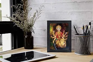 pnf Durga Maa Religious Wood Photo Frames with Acrylic Sheet (Glass) for Worship/Pooja(photoframe,Multicolour,6x8inch)-15846-thumb1