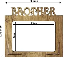 Generic Xpression Decor Brother Table Top Photo Frames Perfect for Office Table Decorations(5x7inch,Brown,Wood), Small (PNF-photoframe-Family-1)-thumb2