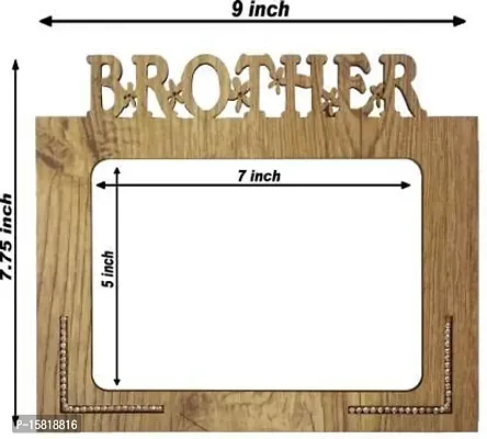 Generic Xpression Decor Brother Table Top Photo Frames Perfect for Office Table Decorations(5x7inch,Brown,Wood), Small (PNF-photoframe-Family-1)-thumb3