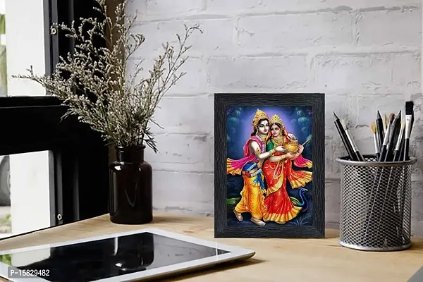 pnf Radha kishna Religious Wood Photo Frames with Acrylic Sheet (Glass) for Worship/Pooja(photoframe,Multicolour,6x8inch)-20035-thumb2