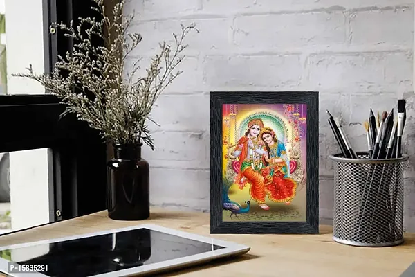 pnf Radha kishna Religious Wood Photo Frames with Acrylic Sheet (Glass) for Worship/Pooja(photoframe,Multicolour,6x8inch)-20666-thumb2