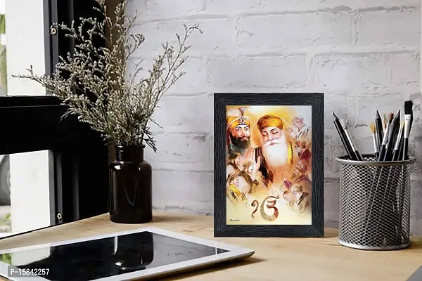 pnf Guru Nanak with dus (10) Guru Religious Wood Photo Frames with Acrylic Sheet (Glass) for Worship/Pooja(photoframe,Multicolour,6x8inch)-15849-photoframe-5x7.jpg-thumb2