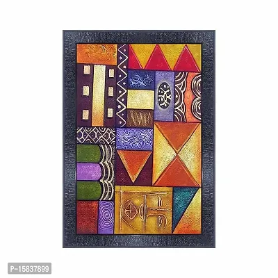 pnf modern abstract art Wood Photo Frames with Acrylic Sheet (Glass) (10 * 14inch,Multicolour,Synthetic) 3454