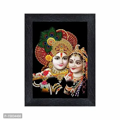 pnf Radha kishna Religious Wood Photo Frames with Acrylic Sheet (Glass) for Worship/Pooja(photoframe,Multicolour,6x8inch)-20093