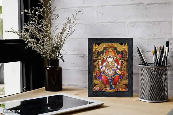 pnf Ganeshji Religious Wood Photo Frames with Acrylic Sheet (Glass) for Worship/Pooja(photoframe,Multicolour,6x8inch)-20190-thumb2