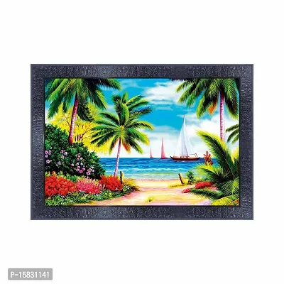 pnf Landscape hand painting scenery art Wood Frames with Acrylic Sheet (Glass) 16711-(10 * 14inch,Multicolour,Synthetic)