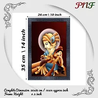 pnf Radha Krishna Wall Painting Synthetic frame-17484(10 * 14inch,Multicolour,Synthetic)-thumb1