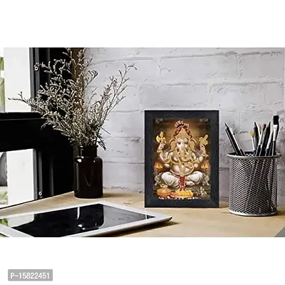 PnF Ganeshji Religious Wood Photo Frames with Acrylic Sheet (Glass) for Worship/Pooja(photoframe,Multicolour,8x6inch)-20376-thumb2