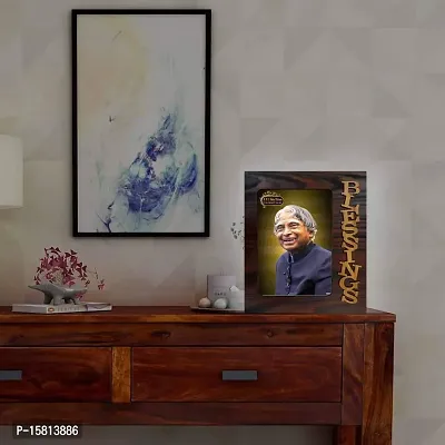 pnf A. P. J. Abdul Kalam Wood Photo Frames with Acrylic Sheet (Glass)(9 * 7.75inch, Multicolor, MDF)-19734-thumb2