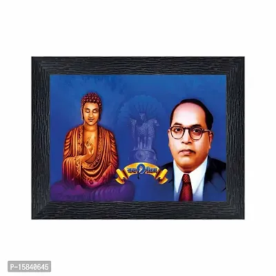 pnf Dr. B. R. Ambedkar ad Buddha Wood Photo Frames with Acrylic Sheet (Glass)(photoframe,Multicolour,6x8inch)-19833