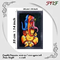 pnf Ganesh Wall Painting Synthetic frame-3070(10 * 14inch,Multicolour,Synthetic)-thumb1
