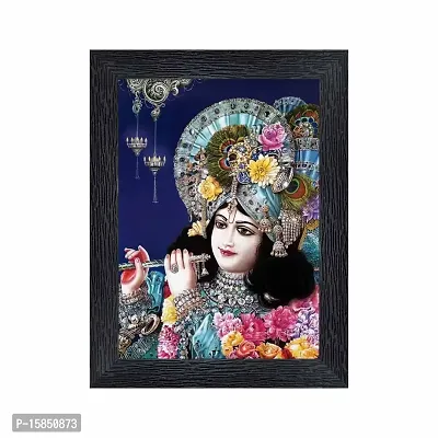 pnf Bal Krishna (Baby) Religious Wood Photo Frames with Acrylic Sheet (Glass) for Worship/Pooja(photoframe,Multicolour,6x8inch)-4862-