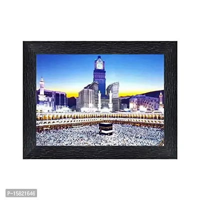 PnF Muslim Momden Islamic Religious Wood Photo Frames with Acrylic Sheet (Glass) for Worship/Pooja(photoframe,Multicolour,8x6inch)-11713-thumb0