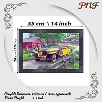 pnf Vintage Cars art Wood Photo Frames with Acrylic Sheet (Glass) 27819(10 * 14inch,Multicolour,Synthetic)-thumb1