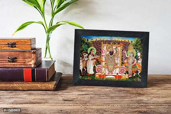 pnf shrinathji yamunaji mahaprabhuji Religious Wood Photo Frames with Acrylic Sheet (Glass) for Worship/Pooja(photoframe,Multicolour,6x8inch)-22556-thumb2