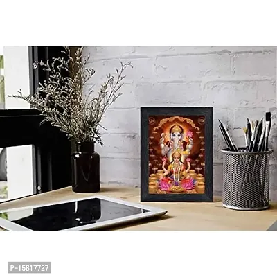 PnF Diwali Puja (laxmiji, Ganeshji,Saraswatiji) Religious Wood Photo Frames with Acrylic Sheet (Glass) for Worship/Pooja(photoframe,Multicolour,8x6inch) 20042-thumb2