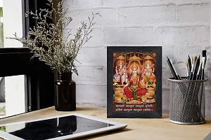 pnf Diwali Puja (laxmiji, Ganeshji,Saraswatiji) Religious Wood Photo Frames with Acrylic Sheet (Glass) for Worship/Pooja(photoframe,Multicolour,6x8inch) 20039-thumb1