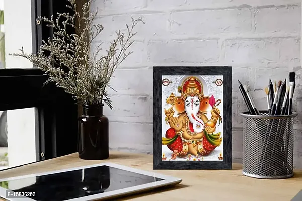 pnf Ganeshji Religious Wood Photo Frames with Acrylic Sheet (Glass) for Worship/Pooja(photoframe,Multicolour,6x8inch)-20332-thumb2