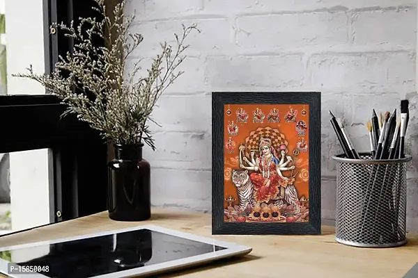 pnf Durga Maa Religious Wood Photo Frames with Acrylic Sheet (Glass) for Worship/Pooja(photoframe,Multicolour,6x8inch)-20120-thumb2