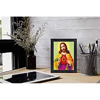 PnF Lord Jesus Religious Wood Photo Frames with Acrylic Sheet (Glass) for Worship/Pooja(photoframe,Multicolour,8x6inch)-6614-thumb1