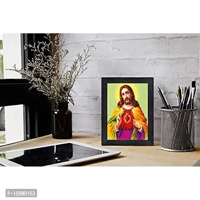 PnF Lord Jesus Religious Wood Photo Frames with Acrylic Sheet (Glass) for Worship/Pooja(photoframe,Multicolour,8x6inch)-6614-thumb2