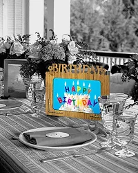 Xpression Decor Birthday Table Top Photo Frames Perfect for Office Table Decorations(5x7inch,brown,wood)-thumb1