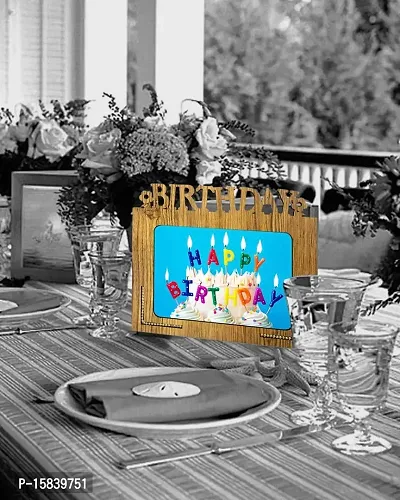 Xpression Decor Birthday Table Top Photo Frames Perfect for Office Table Decorations(5x7inch,brown,wood)-thumb2