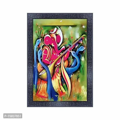pnf Ganesh Wall Painting Synthetic frame-4738(10 * 14inch,Multicolour,Synthetic)