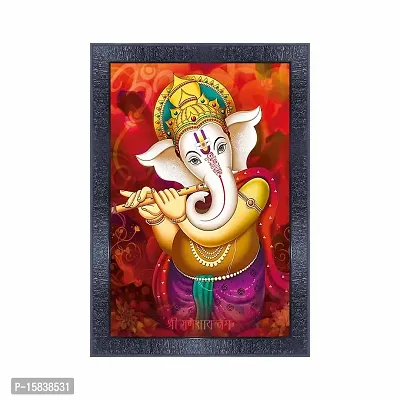 pnf Ganesh Wall Painting Synthetic frame-4712(10 * 14inch,Multicolour,Synthetic)