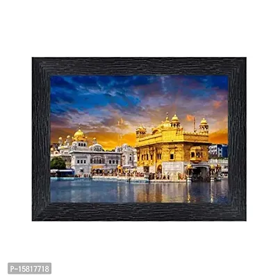 PnF Guru Nanak with dus (10) Guru Religious Wood Photo Frames with Acrylic Sheet (Glass) for Worship/Pooja(photoframe,Multicolour,8x6inch)-13759