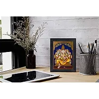 PnF Ganeshji Religious Wood Photo Frames with Acrylic Sheet (Glass) for Worship/Pooja(photoframe,Multicolour,8x6inch)-4694-thumb1