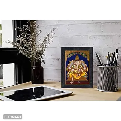 PnF Ganeshji Religious Wood Photo Frames with Acrylic Sheet (Glass) for Worship/Pooja(photoframe,Multicolour,8x6inch)-4694-thumb2