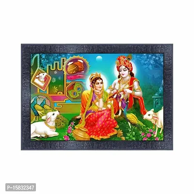 pnf Radha Krishna Wood Photo Frames with Acrylic Sheet (Glass) 13900-(10 * 14inch,Multicolour,Synthetic)