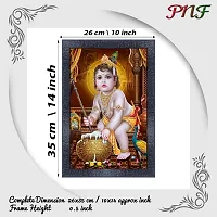 pnf (Baby Bal Krishna Wall Painting Synthetic frame-20848(10 * 14inch,Multicolour,Synthetic)-thumb1